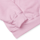 Close-up of a pink fabric texture on a white background