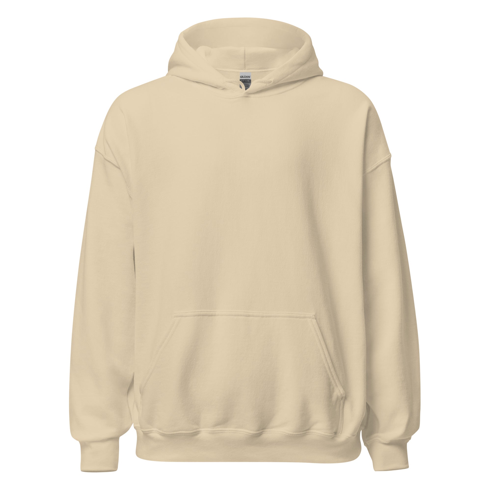 Beige hoodie on a white background