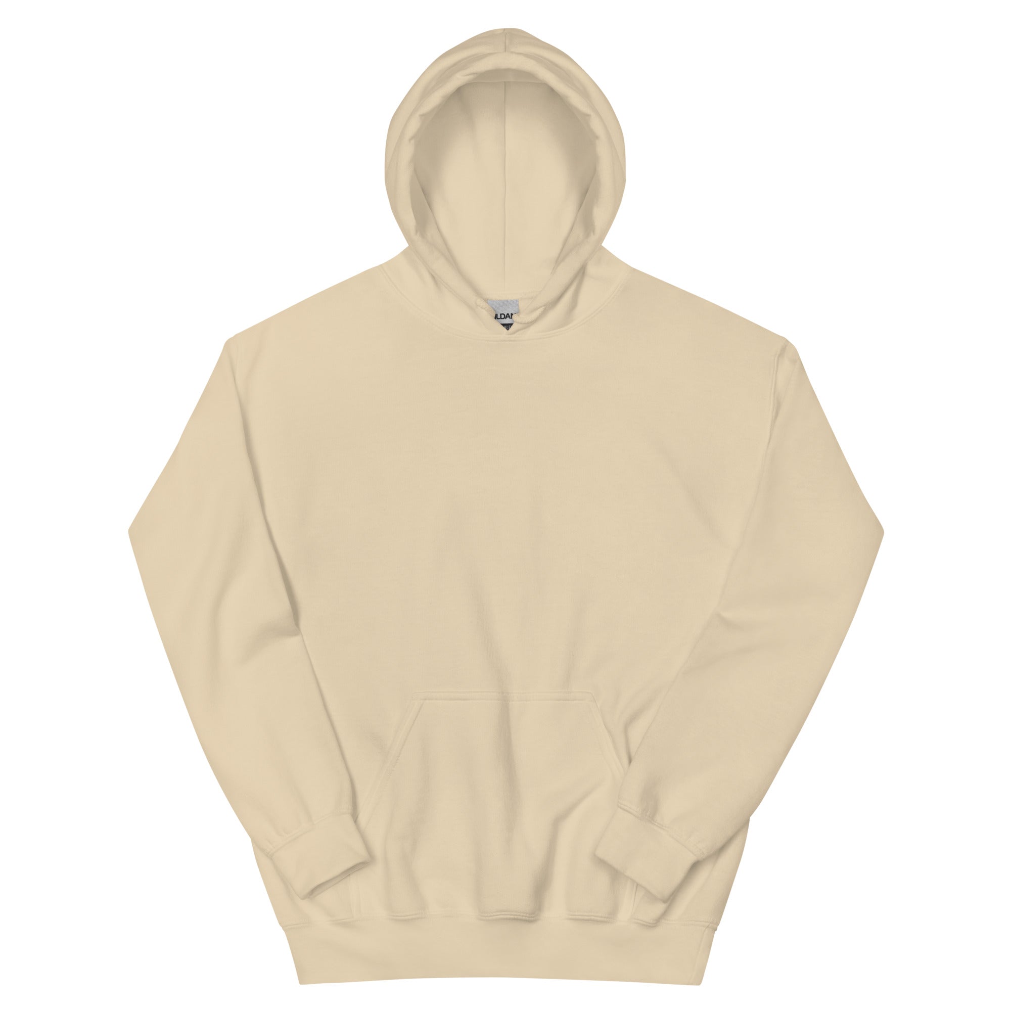 Beige hoodie on a white background