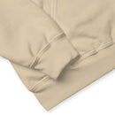 Close-up of beige fabric with a white background