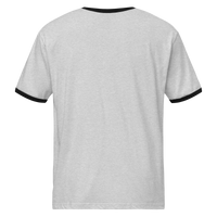 unisex ringer t shirt heather gray black back