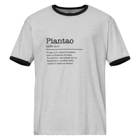 Unisex heather ringer t-shirt with black trim front view