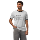 Unisex heather ringer t-shirt with black trim front view
