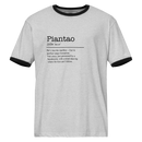 Unisex heather ringer t-shirt with black trim front view