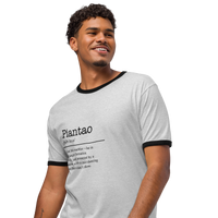 Unisex heather ringer t-shirt left front view