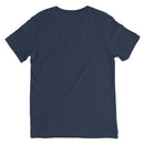 Navy blue t-shirt on a white background