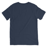 Navy blue t-shirt on a white background