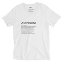 Unisex white v-neck t-shirt front view