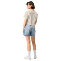 Women's bone white crop top back view