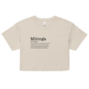 Women's bone white crop top front view
