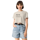 Women's bone white crop top front view
