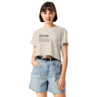 Women's bone white crop top front view