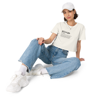 Women's ecru crop top front view
