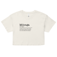 Women's ecru crop top front view
