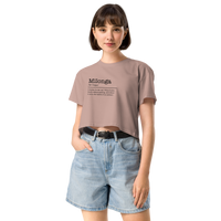 Women's hazy pink crop top front view