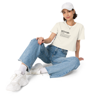 Women's natural beige crop top front view