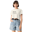Women's natural beige crop top front view