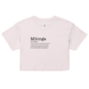 Women's orchid purple crop top front view