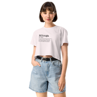 Women's orchid purple crop top front view