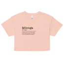 Women's pale pink crop top front view