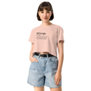 Women's pale pink crop top front view