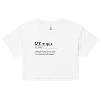 White t-shirt with black text on a white background