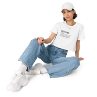 Women's white crop top front view