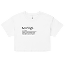 Women's white crop top front view