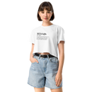 Women's white crop top front view
