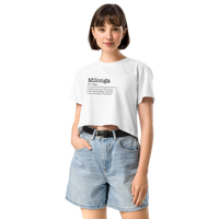 Women's white crop top front view