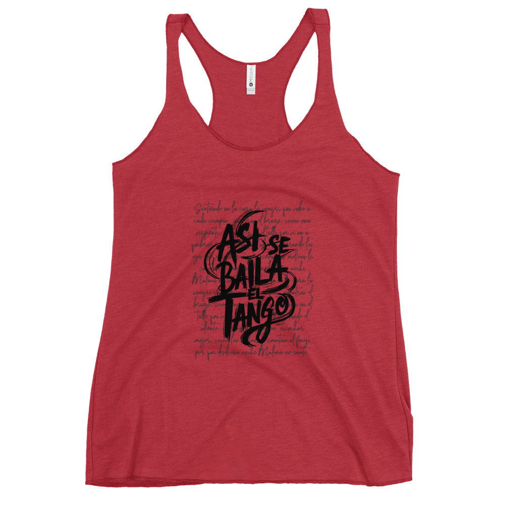 Asi Se Baila El Tango Racerback Tank