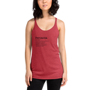 Red tank top with 'Percanta' text on a white background
