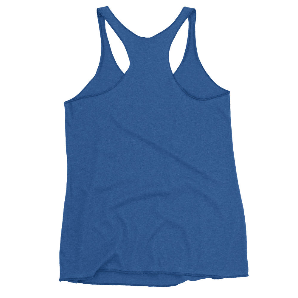 Blue tank top on a white background
